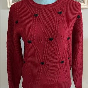 Nanette Lepore Perfect Valentine’s Day Heart Sweater Size Small NWT
